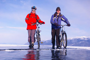 Завершился 170-километровый велопробег по льду Байкала