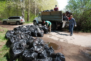 Общественники собрали в новосибирском Ботсаду 200 мешков мусора